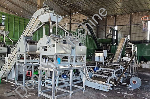 Our cashew processing line ordered by a Cambodian client has been successfully installed and is now in the trial production phase